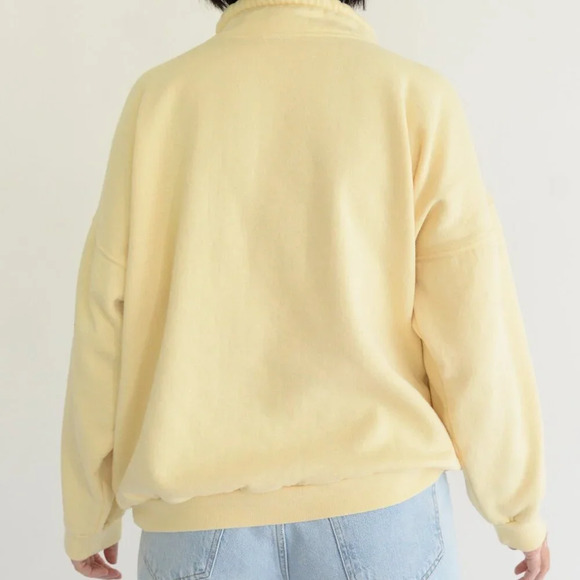 Vintage Sportsman Pastel Yellow Embroidered Niagara Falls Canada Leaf Pullover S - Picture 3 of 11